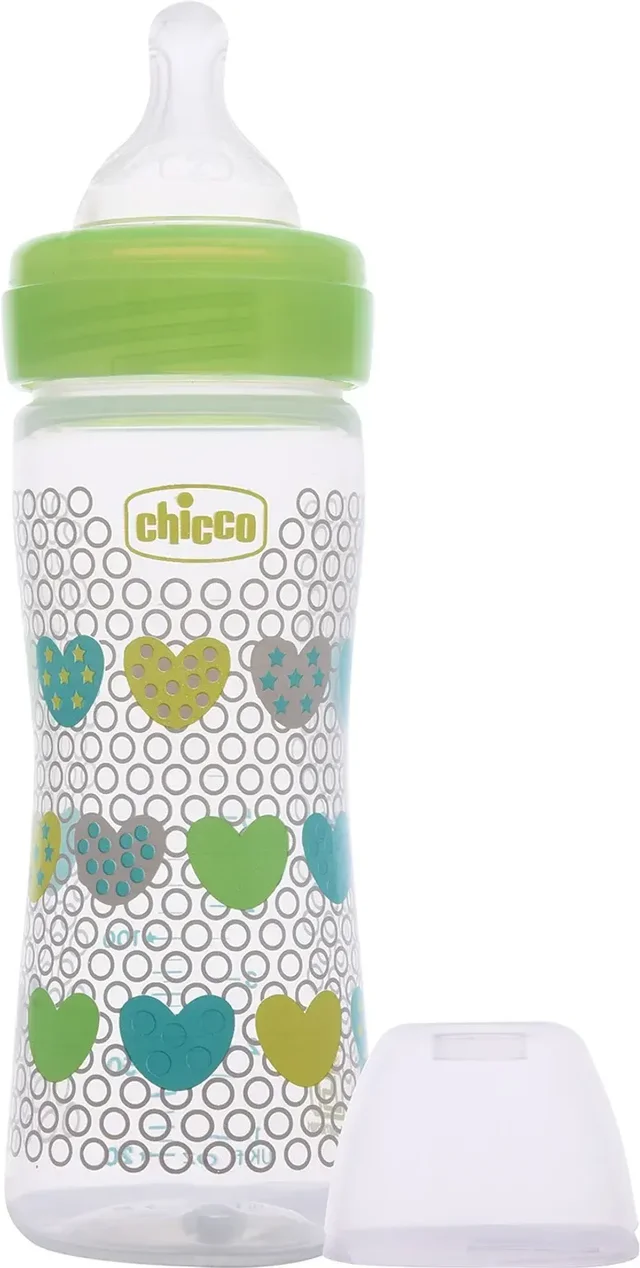 CHICCO BOTTLE WB 250ML SIL PHYSIO GREEN IN