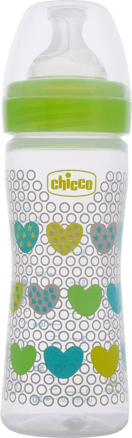CHICCO BOTTLE WB 250ML SIL PHYSIO GREEN IN
