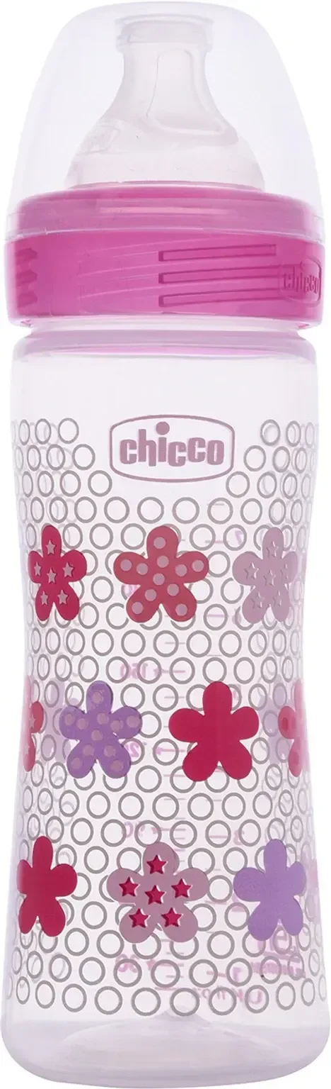 CHICCO BOTTLE WB 250ML SIL PHYSIO PINK IN