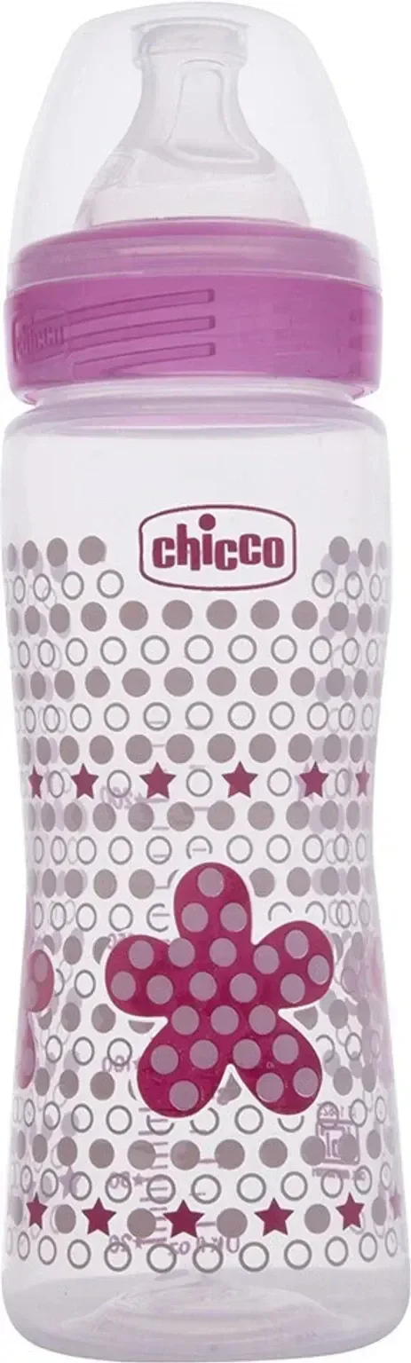 CHICCO BOTTLE WB 330ML SIL PHYSIO PINK IN