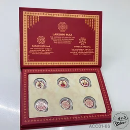 3Gm 999 Silver Coin Box 3 Murti & Yantra - MSC01-66