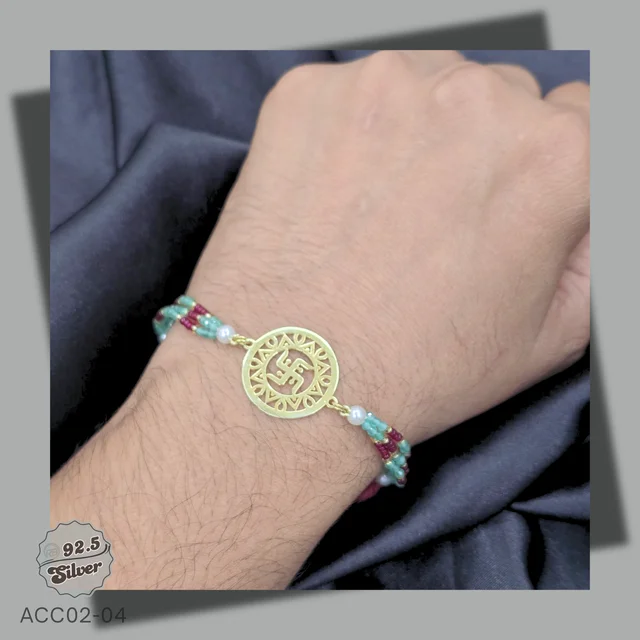 Exclusive CNC 925 Silver Rakhi - ACC02-04