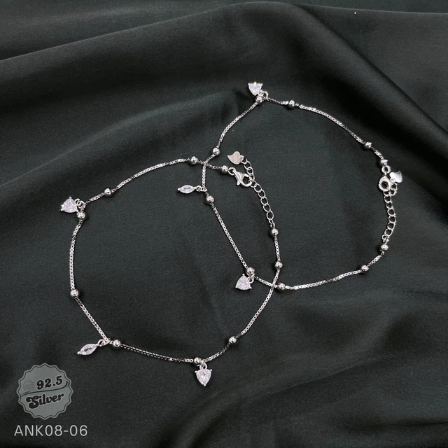 Solitaire Charms Ball Anklets - ANK08-06