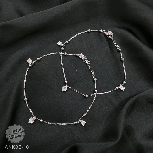 Solitaire Charms Ball Anklets - ANK08-10