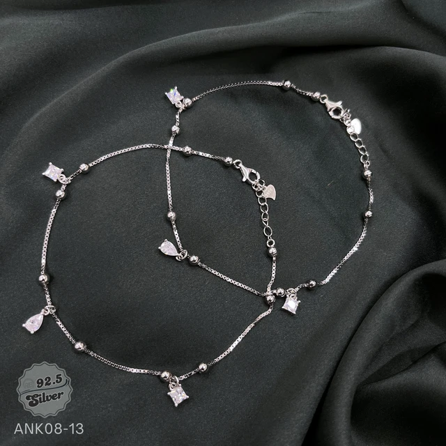 Solitaire Charms Ball Anklets - ANK08-13