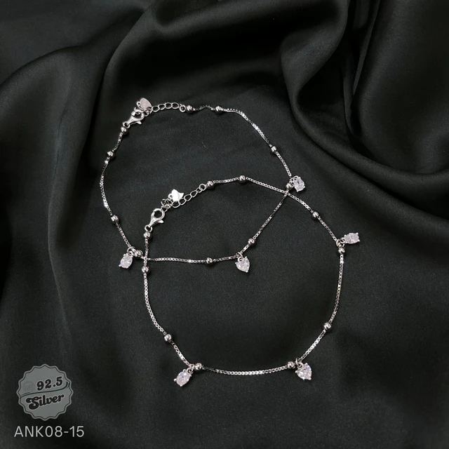 Solitaire Charms Ball Anklets - ANK08-15