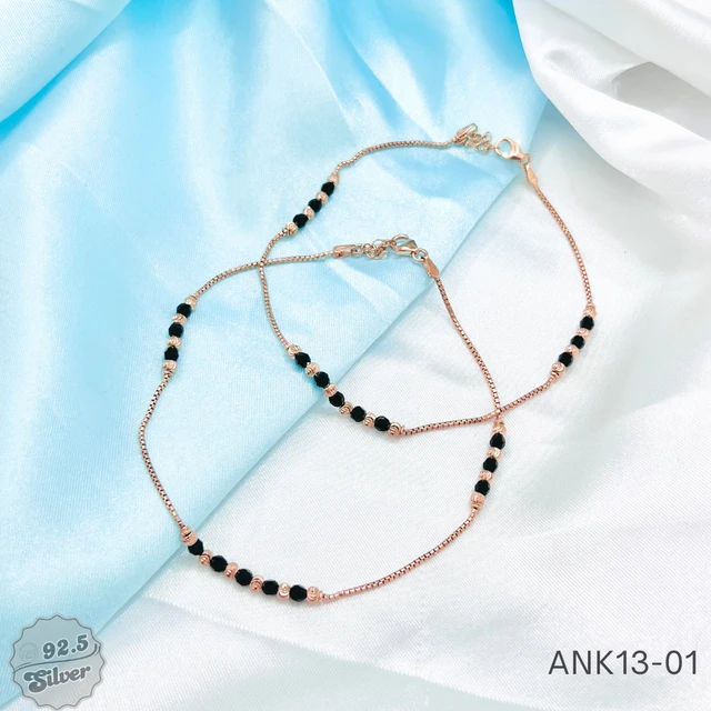 Rose Gold CNC Crystal Anklets - ANK13-01