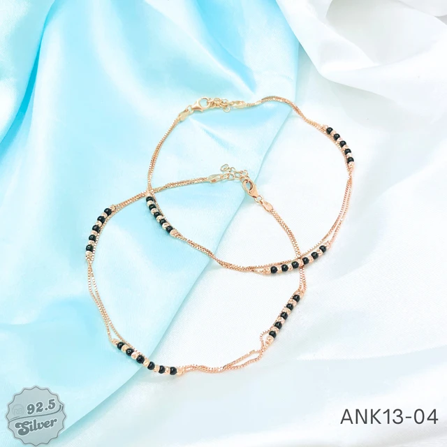 Rose Gold CNC Crystal Anklets - ANK13-04