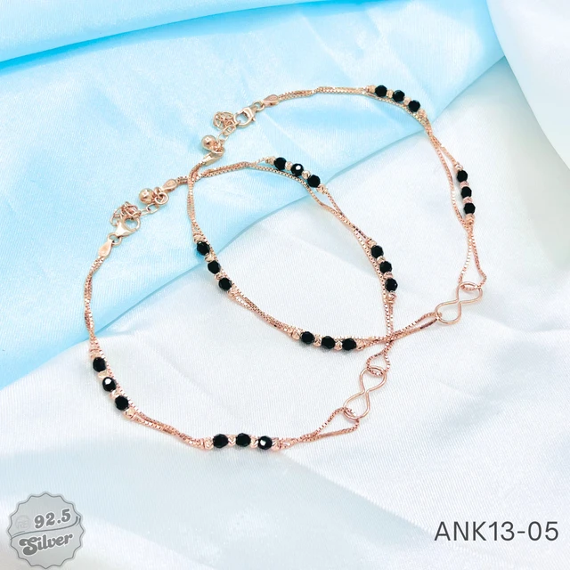 Rose Gold CNC Crystal Anklets - ANK13-05
