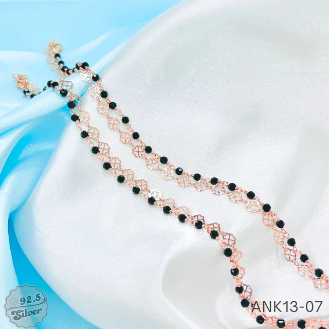 Rose Gold CNC Crystal Anklets - ANK13-07