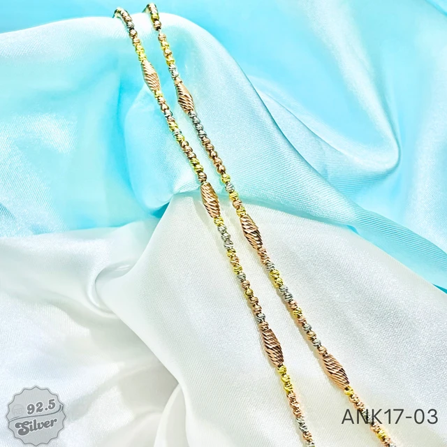 Italian CNC Ball Premium Anklets - ANK17-03