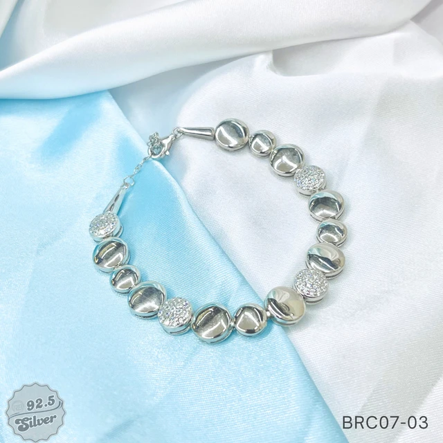 Rhodium Radiance Fancy Bracelet - BRC07-03