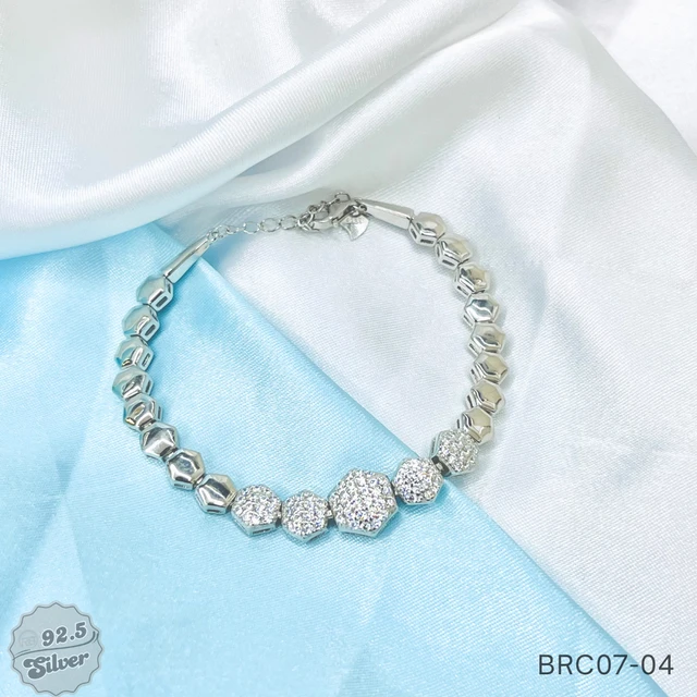 Rhodium Radiance Fancy Bracelet - BRC07-04