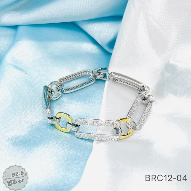 Bi-Tone CZ Prestige Bracelet - BRC12-04