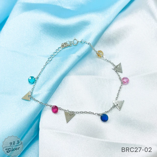 Colour Crystal Charms Bracelet - BRC27-02