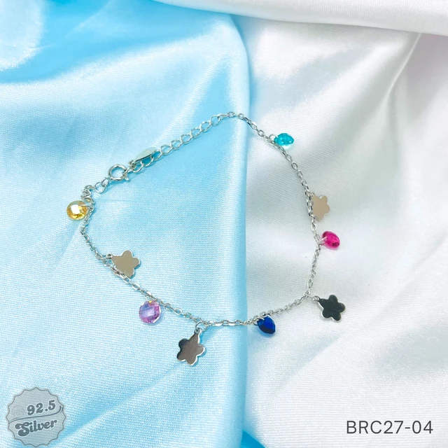 Colour Crystal Charms Bracelet - BRC27-04