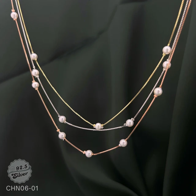3-Layer Pearl Step Chain 3-Tone - CHN06-01