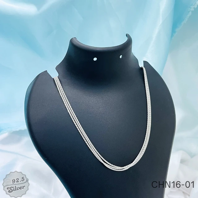 Italian Rhodium Bunch Chains Premium - CHN16-01