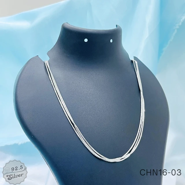 Italian Rhodium Bunch Chains Premium - CHN16-03