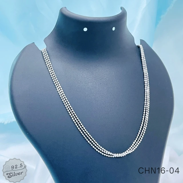Italian Rhodium Bunch Chains Premium - CHN16-04