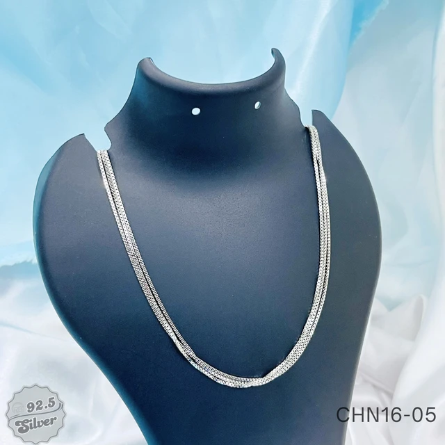 Italian Rhodium Bunch Chains Premium - CHN16-05