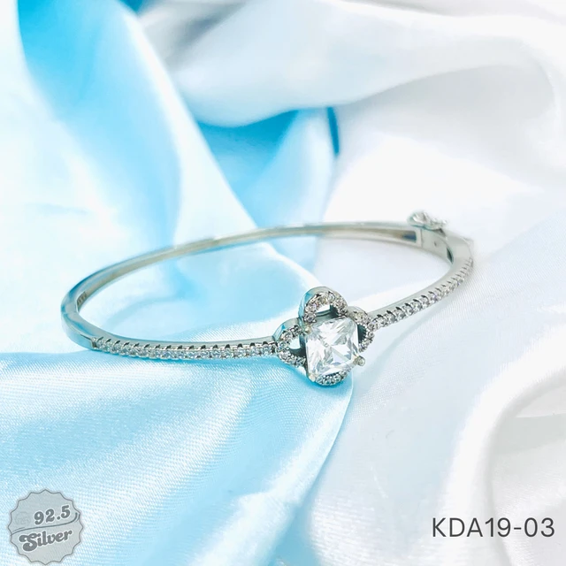 Rhodium Italian Openable Kada - KDA19-03