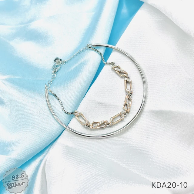 Italian Two-Tone Kada Bracelet - KDA20-10