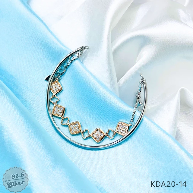 Italian Two-Tone Kada Bracelet - KDA20-14