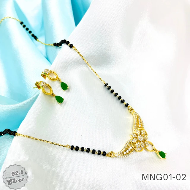 CZ Glam Gold-Plated Mangalsutra - MNG01-02