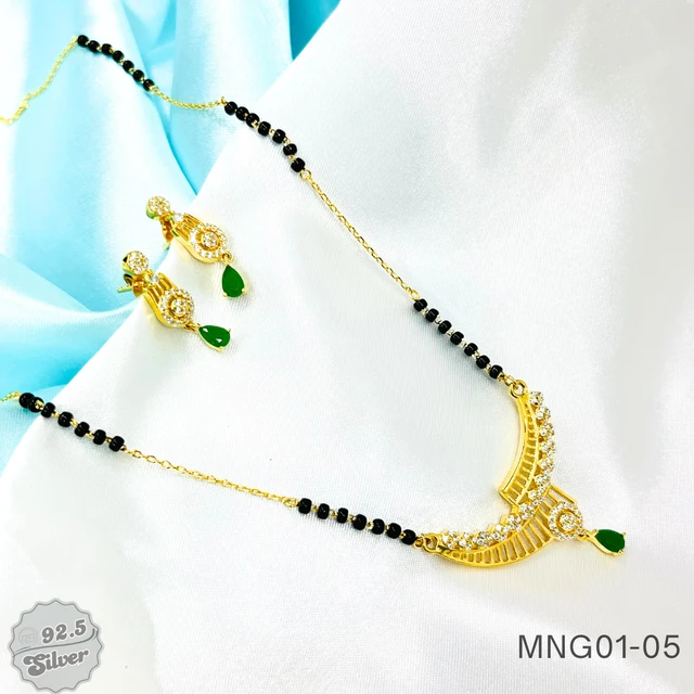 CZ Glam Gold-Plated Mangalsutra - MNG01-05