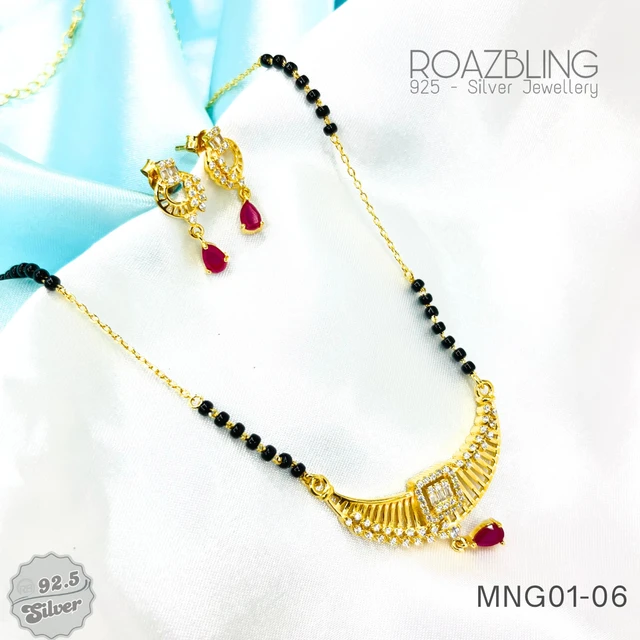 CZ Glam Gold-Plated Mangalsutra - MNG01-06