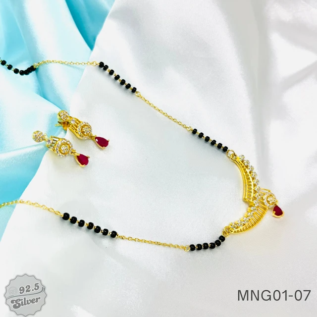 CZ Glam Gold-Plated Mangalsutra - MNG01-07