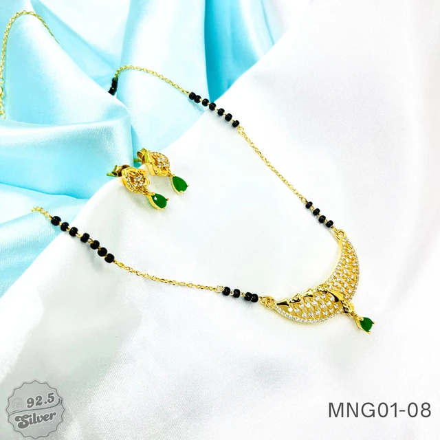 CZ Glam Gold-Plated Mangalsutra - MNG01-08