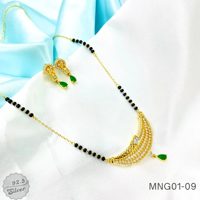 CZ Glam Gold-Plated Mangalsutra - MNG01-09