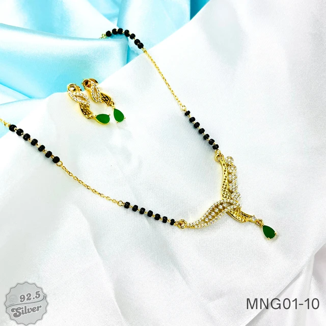 CZ Glam Gold-Plated Mangalsutra - MNG01-10