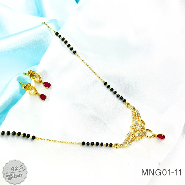 CZ Glam Gold-Plated Mangalsutra - MNG01-11