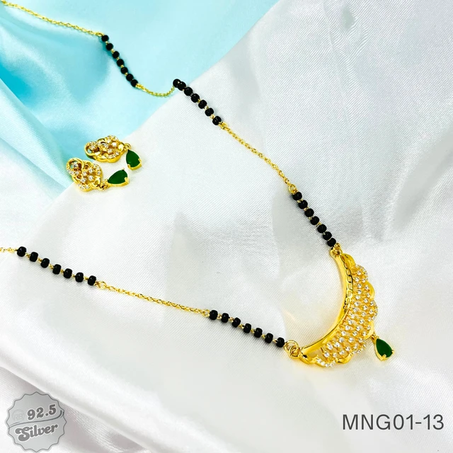 CZ Glam Gold-Plated Mangalsutra - MNG01-13
