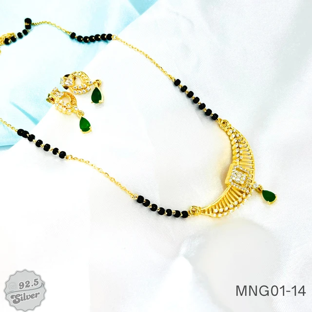 CZ Glam Gold-Plated Mangalsutra - MNG01-14