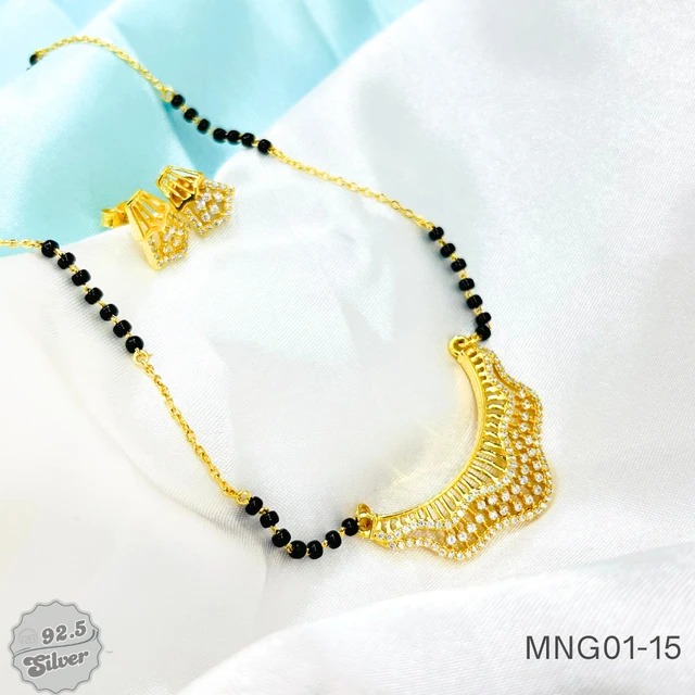 CZ Glam Gold-Plated Mangalsutra - MNG01-15
