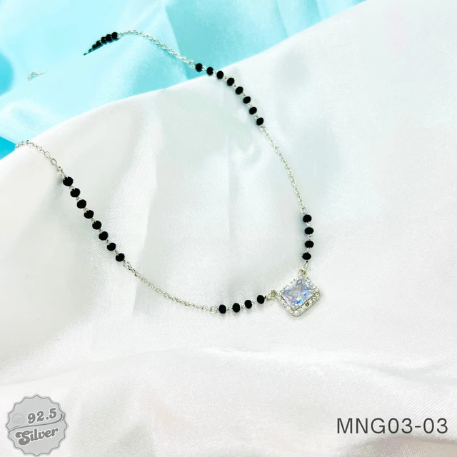 Rhodium Elegance Short Mangalsutra - MNG03-03