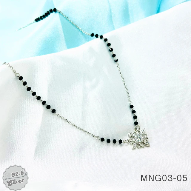 Rhodium Elegance Short Mangalsutra - MNG03-05