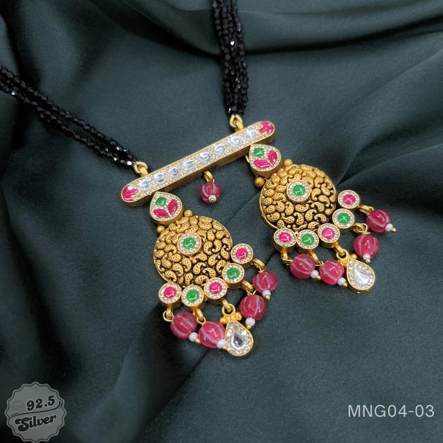 Kundan Aura Matte Mangalsutra - MNG04-03