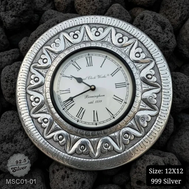 999 Silver Foil Wall-Clock (12X12) - MSC01-01