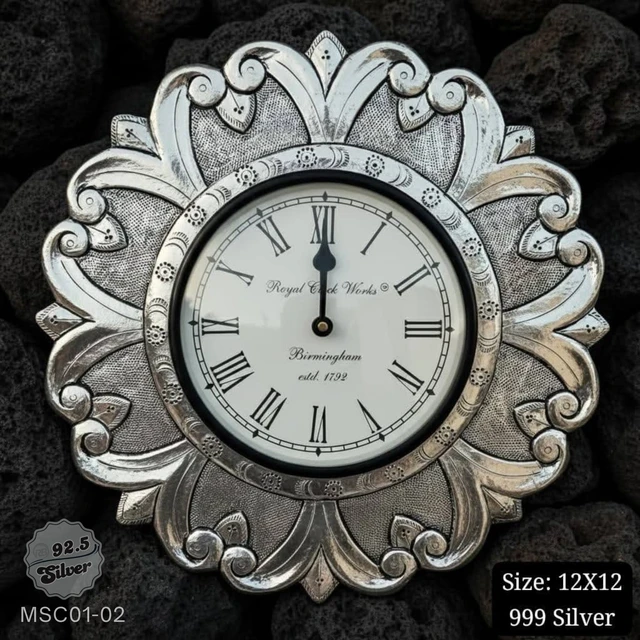 999 Silver Foil Wall-Clock (12X12) - MSC01-02