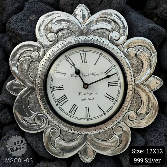 999 Silver Foil Wall-Clock (12X12) - MSC01-03
