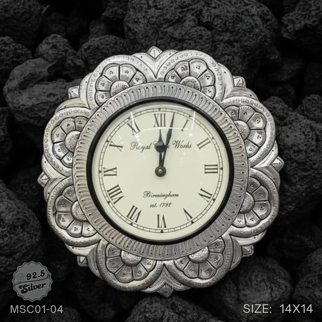 999 Silver Foil Wall-Clock (14X14) - MSC01-04