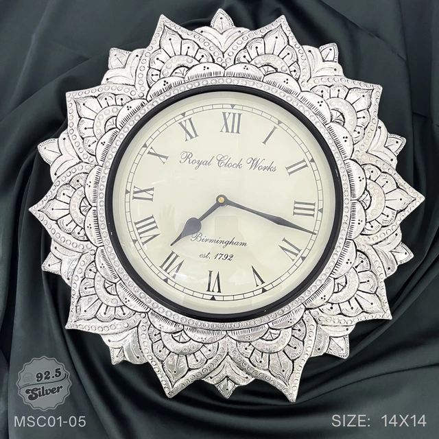 999 Silver Foil Wall-Clock (14X14) - MSC01-05