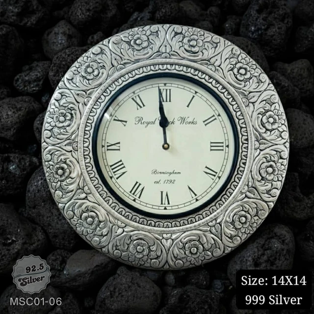 999 Silver Foil Wall-Clock (14X14) - MSC01-06