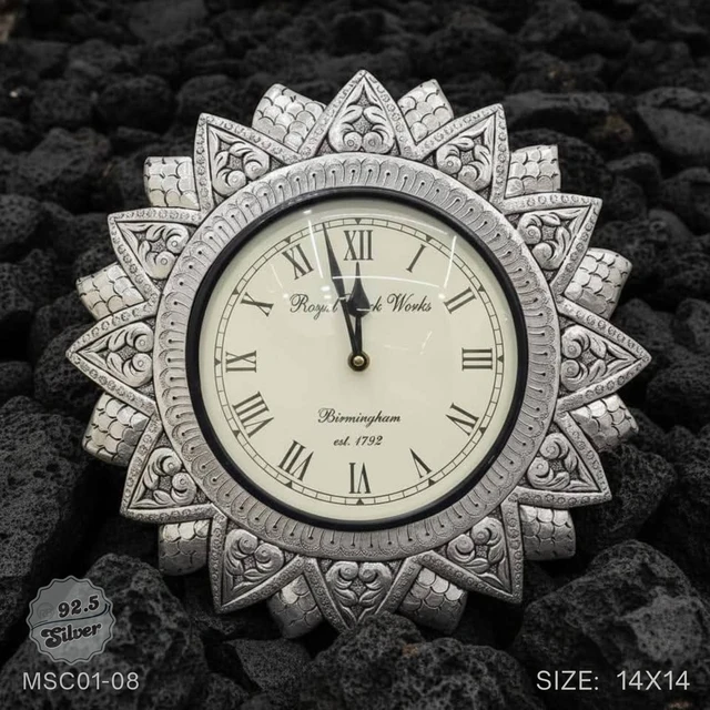 999 Silver Foil Wall-Clock (14X14) - MSC01-08
