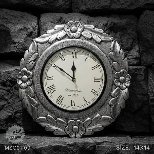999 Silver Foil Wall-Clock (14X14) - MSC01-09